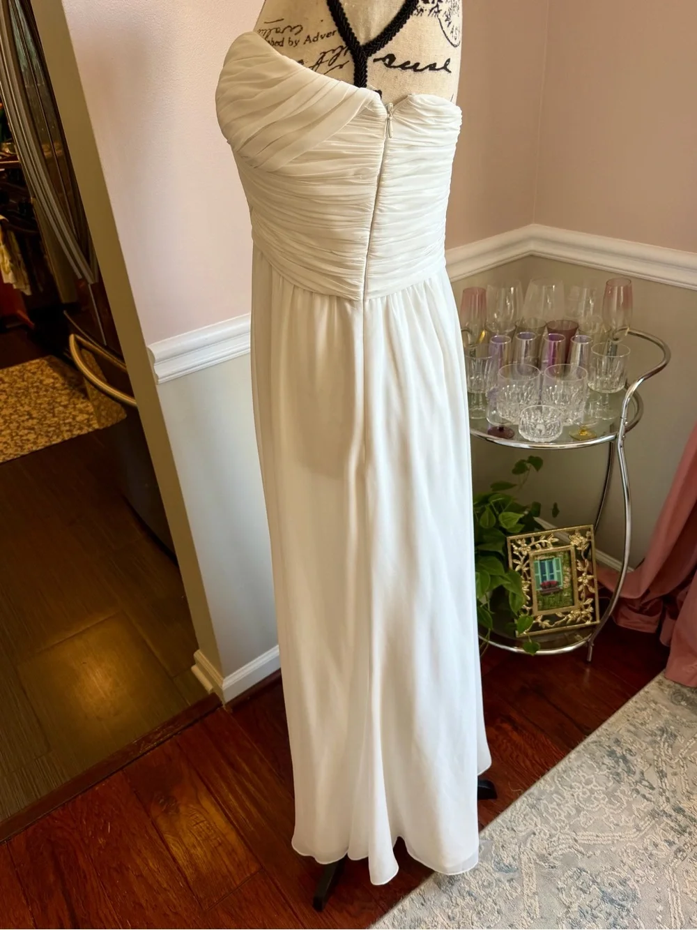 Lauren Ralph Lauren Ivory Strapless Evening Gown Dress Size 4 - Picture 4 of 11